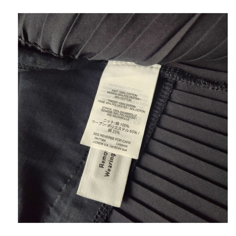 J. Crew Tiered Pleated Sleeveless Tank Black Womens Size Small - Picture 9 of 9